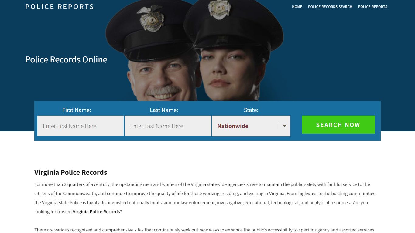 Virginia Police Records | Get Instant Reports On People